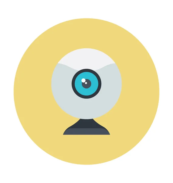 Webcam Farbiges Vektor Symbol — Stockvektor