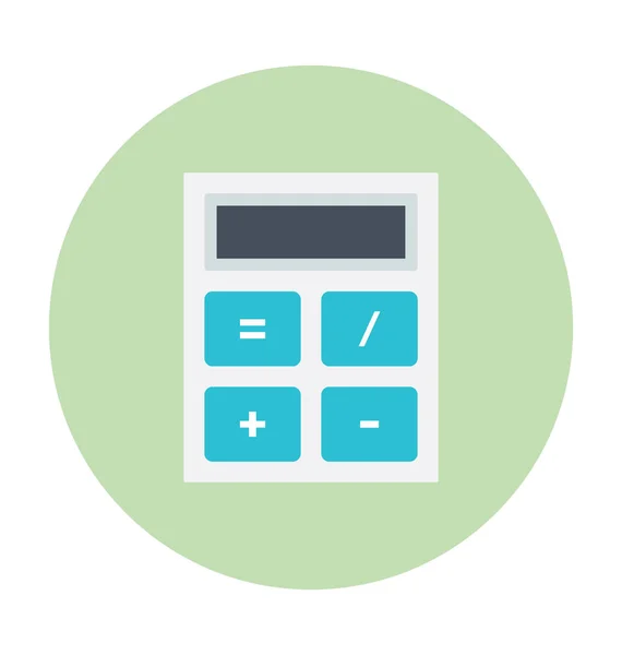 Calculadora Icono Línea Coloreada — Vector de stock