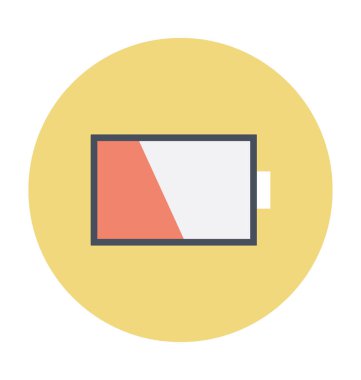 Düşük pil renkli vektör simgesi