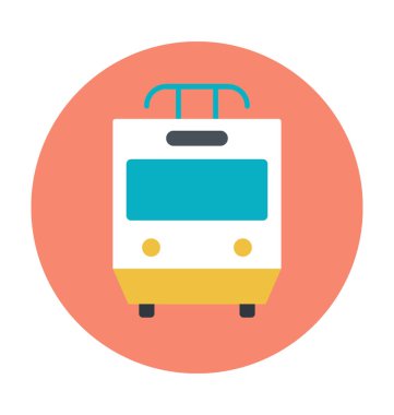 Tren renkli vektör simgesi