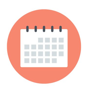 Takvim renkli vektör simgesi 