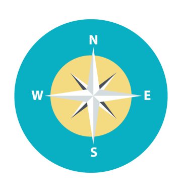 Pusula renkli vektör simgesi 