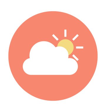 Sun'ın bulut renkli vektör simgesi