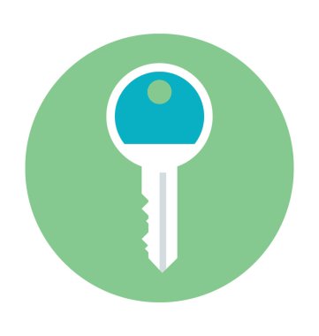 Anahtar renkli vektör simgesi 