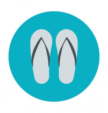 Plaj sandalet renkli vektör simgesi