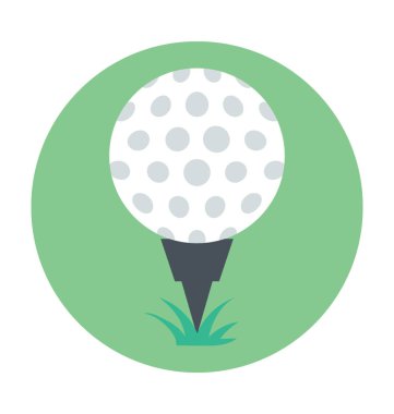 Golf renkli vektör simgesi 