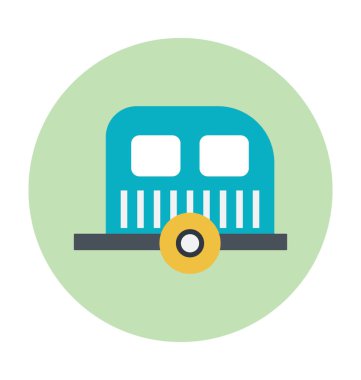 Kargo Treyler renkli vektör simgesi 