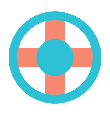 Hayat halka renkli vektör simgesi 