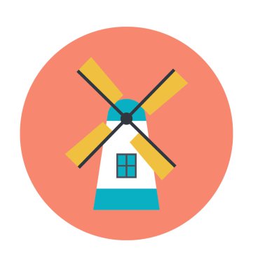 Renkli vektör simgesi yel değirmeni