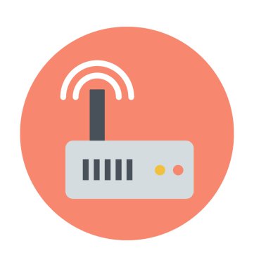 WLAN renkli vektör simgesi 