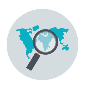 Genel arama renkli vektör simgesi