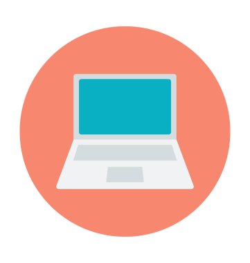 Laptop renkli vektör simgesi 
