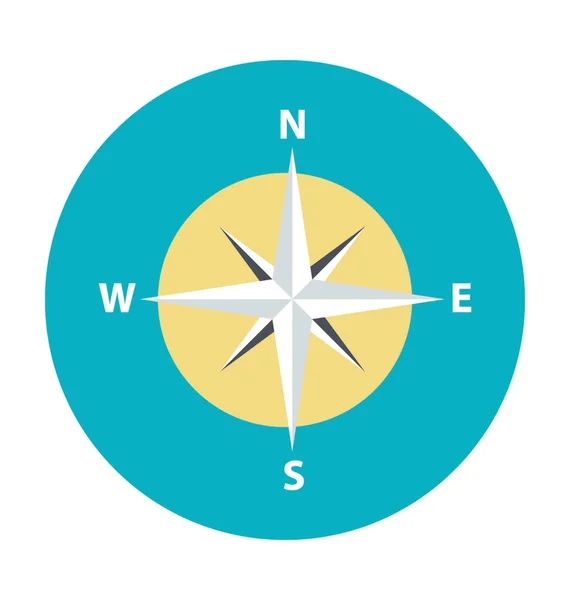 Bússola Ícone Vetorial Colorido —  Vetores de Stock