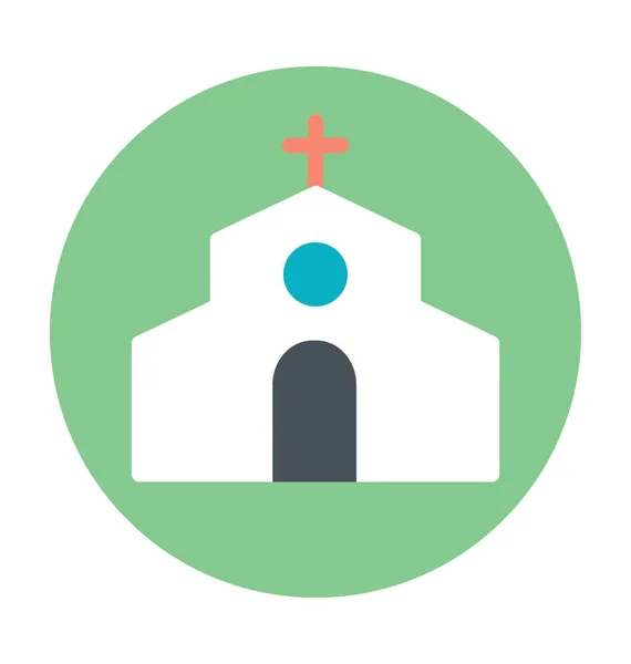 Εικονογράφηση Εκκλησιών Χρωματισμένες Φορέα — Διανυσματικό Αρχείο