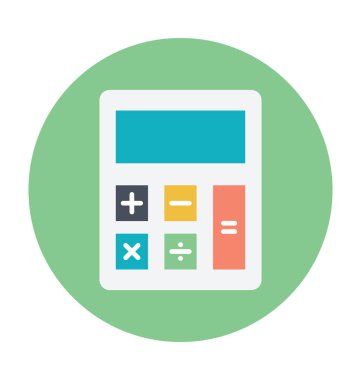 hesap makinesi renkli vektör simgesi 