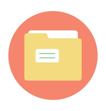 Bilgisayar klasör renkli vektör simgesi 