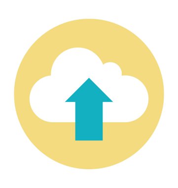 Yükleme renkli vektör simge bulut 