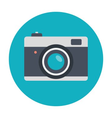 Kamera renkli vektör simgesi