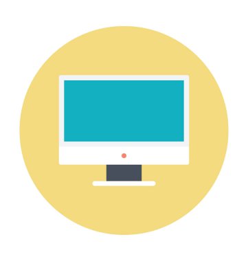 Monitör renkli vektör simgesi 