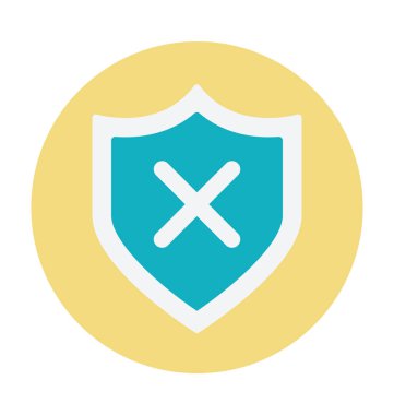 Kalkan renkli vektör çizim çapraz