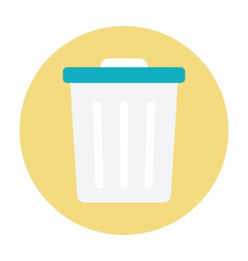 Çöp Kovası vektör çizim renkli