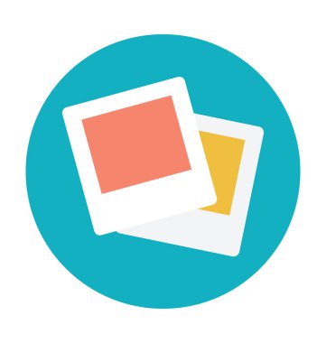 Anlık fotoğraf renkli vektör çizim