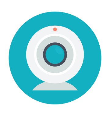 Webcam renkli vektör simgesi 