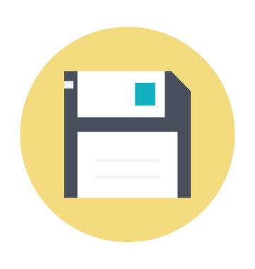 disket renkli vektör simgesi 