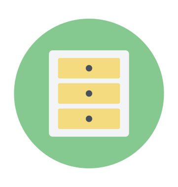 Göğüs çekmeceler renkli vektör simgesi 