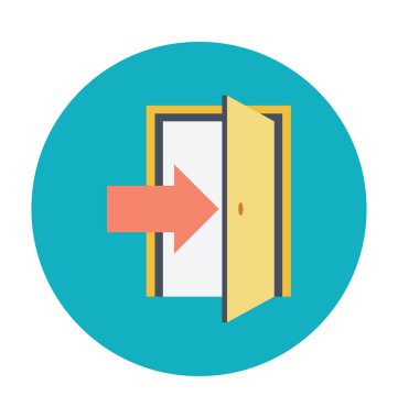 Giriş renkli vektör simgesi 