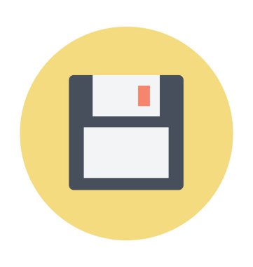 disket renkli vektör simgesi 