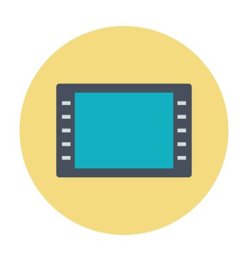 ATM ekran renkli vektör çizim