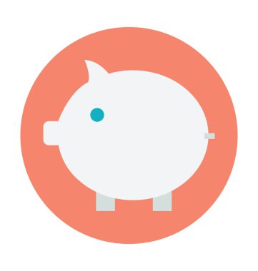 kumbara renkli vektör simgesi 