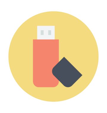 USB renkli vektör simgesi 