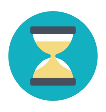 Kum saati renkli vektör simgesi 