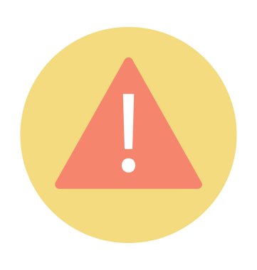 Ünlem işareti renkli vektör simgesi 