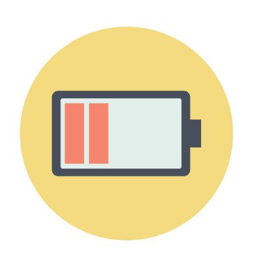 Mobil pil durum renkli vektör simgesi