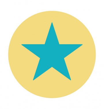 Beş renkli vektör yıldız simgesini işaret 