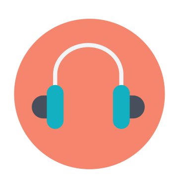 Kulaklık renkli vektör simgesi 