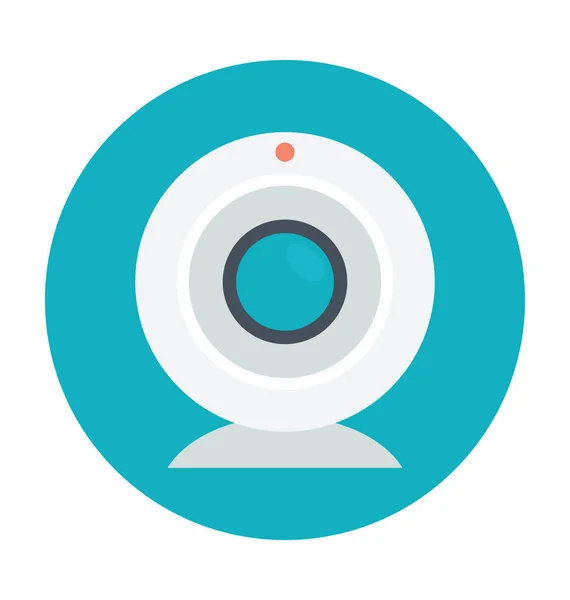 Webcam Farbiges Vektor Symbol — Stockvektor