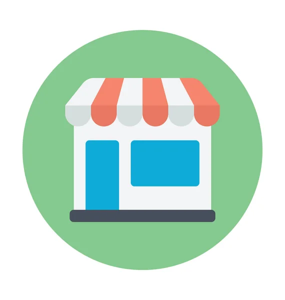 Webshop Gekleurde Vector Icon — Stockvector