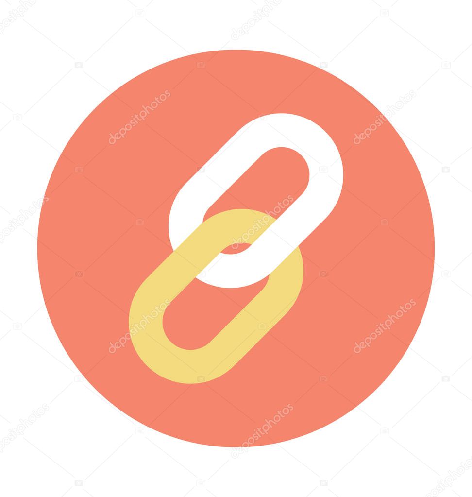 Linkage Colored Vector Illustration