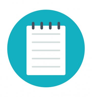 Not defteri renkli vektör simgesi 