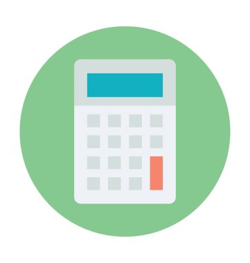 hesap makinesi renkli vektör simgesi 