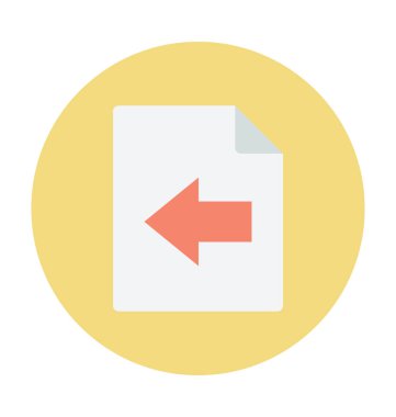 Geri sayfa renkli vektör simgesi 