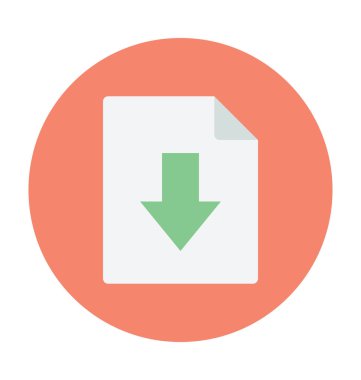 Renkli vektör simge İndiriyor 