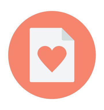 Favori web sayfası renkli vektör simgesi 