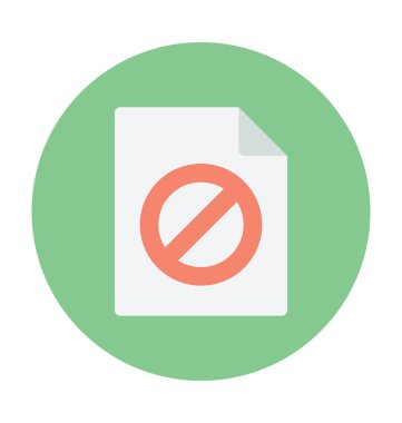 Kısıtlanmış web sayfası renkli vektör simgesi 