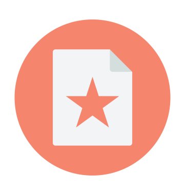 Sık kullanılan sayfa renkli vektör simgesi 