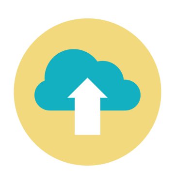 Yükleme renkli vektör simge bulut